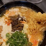 ぺこぺこ - 極上の玉子とじうどん2玉、ごはん大