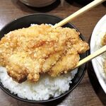 串エ門 - 唐揚定食６枚（大盛、生卵）1,140円