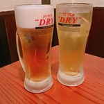 Teppan Bistro Seafood Bank Gochi Kanda Ten - ビールと緑茶