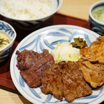 牛たんと和牛焼き 青葉 - トリプルランチ (￥1,408)