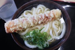 Jun Teuchi Udon Genki Ichiban - (朝うどん)かけ190円＋ちくわ天100円