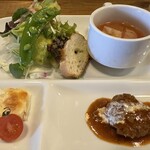 cafe COVO - 【2024.1.28(日)】プレートランチ1,190円の前菜等