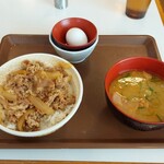 Sukiya Izumiotsu Matsunohama Ten - 牛丼大盛生卵納豆鬼除け汁