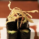 Salmon and Avocado Vegetable Sushi Roll