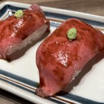 Yakiniku Great Utsunomiya Ekimaeten - お通しの和牛にぎり