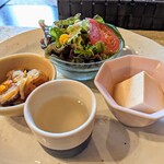 創作料理 ざわわ - 前菜（きな粉豆腐、自家製酵素ジュース、）