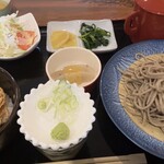 Soba Dokoro En - かき揚げ丼ともりそばセット