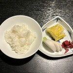 山の茶屋 - ご飯、お新香