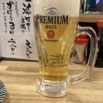 Taishu Sushi Sakaba Jinbee Taro Kuki Ten - まずは生ビールで…カンパーイ♪