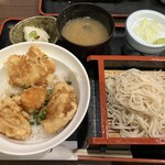 志な乃 - 日替わりランチ 鳥天丼セット980えん