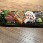 Tanjiro Shibuya Ten - 朝どれ鮮魚のお造り3点盛り合わせ