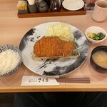 とんかつ 神楽坂 さくら - ロースかつ定食　1000円