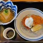 Kuroshio - 旬野菜の鶏そぼろ餡かけ＆鰺フライ