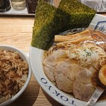 Rakkan Tokorozawa Ten - 特製ネギ鰹丼セット ¥1,300