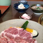 Yakiniku Nakazono - 黒毛和牛とりんどう豚のセット