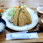 食事処 かとう - 定食・アジフライ（2枚）（2024.2）