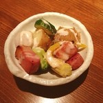 居酒屋 そら - いつも手のかかったお通し^ ^ この日は温野菜のシーザードレ^ ^美味しかった！