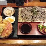 Teuchi Soba Dokoro Yaemon - ざる定食ミニ天丼