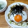 Basokiya - 肉玉焼きそば　小　肉1枚と、目玉焼き付、スープ付き　450円