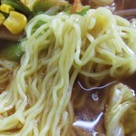 みかさや食堂 - ややウェーブの入った細麺