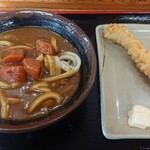 めりけんや - カレーうどん、いか天(*´ω｀*)