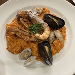 Granduca Yokohama Honten - 魚介類のトマトリゾット。うーん。量はあった。リゾット？？