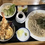 味匠もり - 天丼セット　ざる蕎麦大盛り