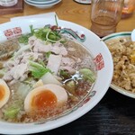 あじへい - 料理写真:あじへいラーメン、ミニ炒飯セット。1190円。