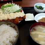 Katsura Ya - チキンカツ定食　1000円　ご飯普通盛り