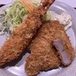 とんかつと和食の店 長八 - エビフライ ヒレカツ