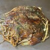 パンダお好み焼き - 料理写真:お好み焼き（肉・イカ・玉）にダブル※ちゃんぽん（うどん＋そば）￥810のイカはイカ天＋生イカにしたら＋￥50で￥860