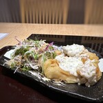 博多華味鳥 - ◆チキン南蛮は「ムネ肉のとり天」がたっぷり。サラダもタップリで、胡麻ドレッシングがいいお味。