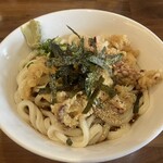 讃岐うどん かわはら - イカ入りぶっかけうどん（冷）￥825＋大盛り￥165