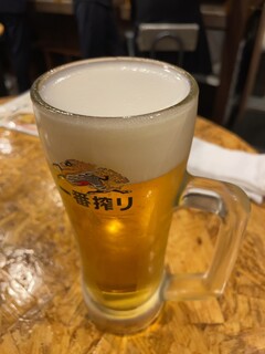 立ち呑み またあしたッ - 先ずは生ビール♫