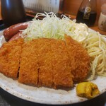 大的食堂 - 料理写真:チキンカツ＆ウインナー