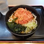 Nadai Fuji Soba Ikebukuro Nishiguchi Ten - 紅生姜天うどん。