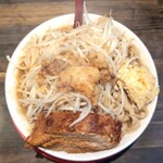 麺と飯 トンじろ - ラーメン400ｇニンニク　アブラマシ