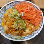 Yoshinoya Jr Kobe Eki Ten - 親子丼、紅生姜と七味はたっぷり(^^)