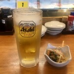 Sushi Izakaya Yatai Zushi Kosaku Eki Higashimachi - ハッピーアワーの生ビール