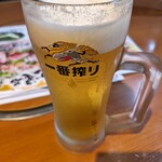 Seafood Sushi Izakaya Shichifuku Hon Ten - 生ビールは一番搾り。