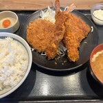 野郎めし  - ミックスフライ定食