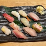 Toyama Zushi Umi Toyama - 上握りセット