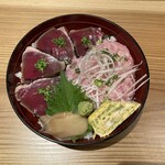 Edomae Sushi Dokoro Kyoto Sora - 鰹の藁焼きを使った鰹ねぎとろめし。