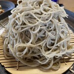 手打ちそば 一笑 - もり蕎麦(冷)大盛　
大盛りの器が全部出てしまって無くなったとのことで、並盛りの器です。