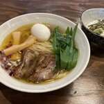 麺酒一照庵 晴天櫓 - 笠岡style塩 玉子のせ