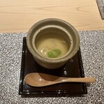 鮨おおね田 - 毛蟹とそら豆の茶碗蒸し