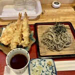 Machi no Soba Shokudo Soba Cho Ishikari Hanakawa Minami Ten - とり天、エビ天蕎麦