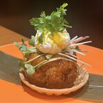 焼き鳥とおでん 串炊きや - 名物！じゃんばTSUKUNE〜ソフトクリーム風〜