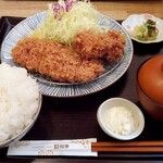 とんかつ和幸 - ロースかき盛合せご飯