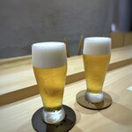 鮨まつうら - まずはビール